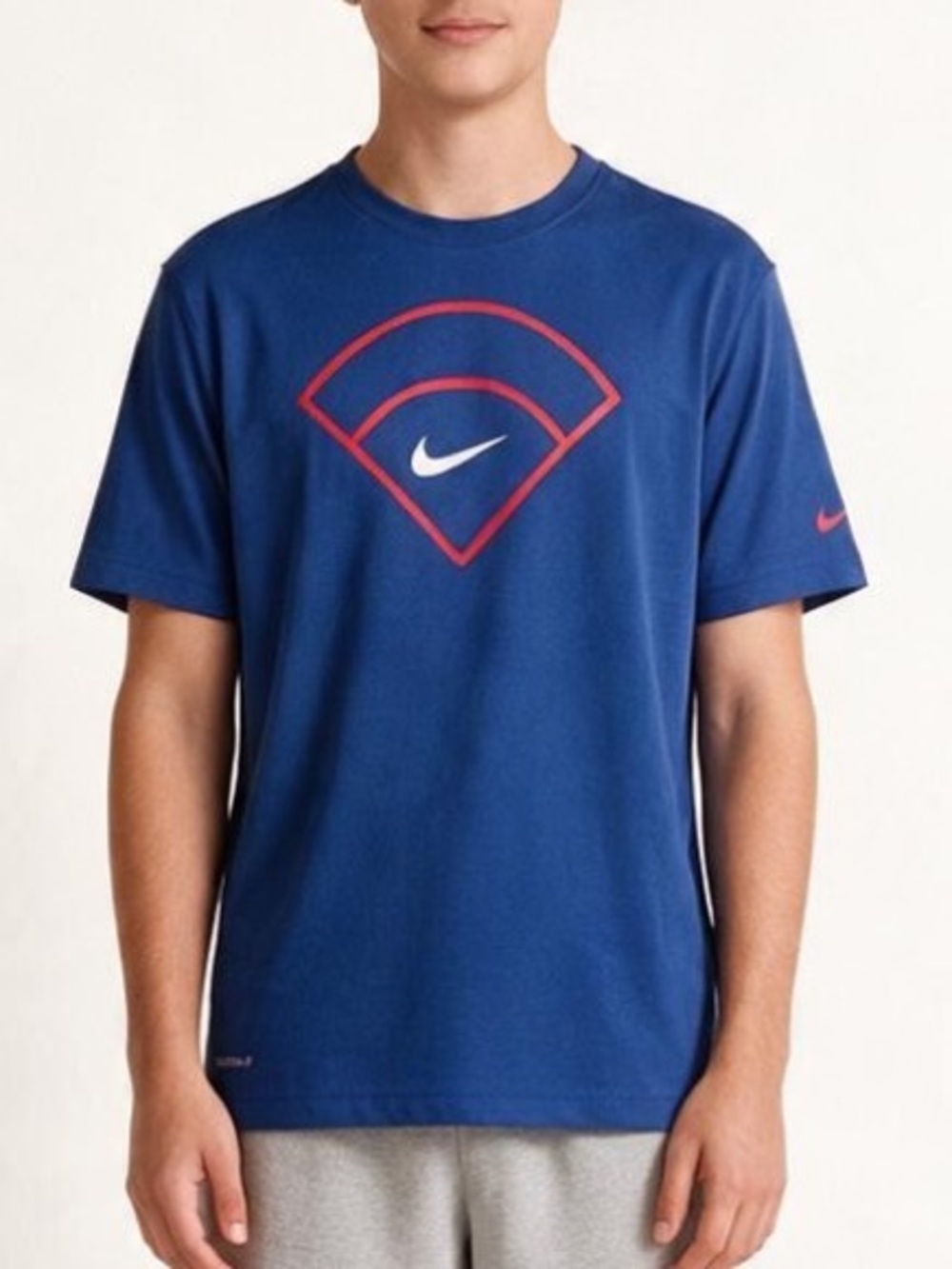 NIKE• Boys Classic Baseball Base DriFit Baseball Tee•L 6/7 - Picture 1 of 16